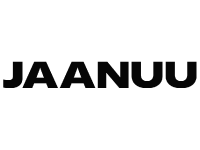 Black text on a white background displays the word "Jaanuu" in a bold, modern font.
